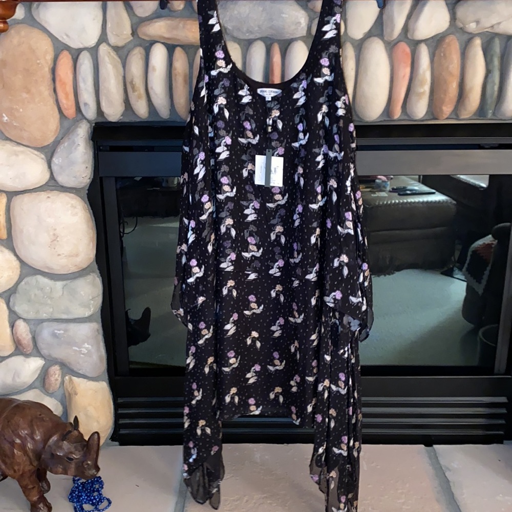 Opening Ceremony Size 2 Silk & Viscose Flowy Sleeveless Dress NWT Shark-bite Hem